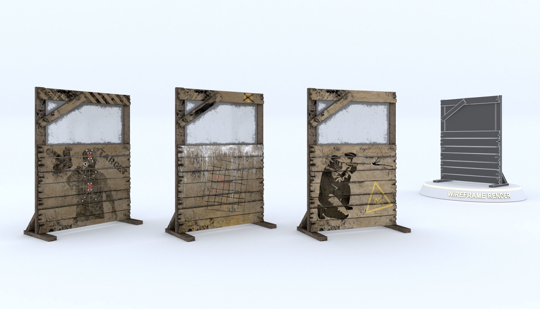 Paintball Game Arena Design Unity 3D Low-poly 3D model_17