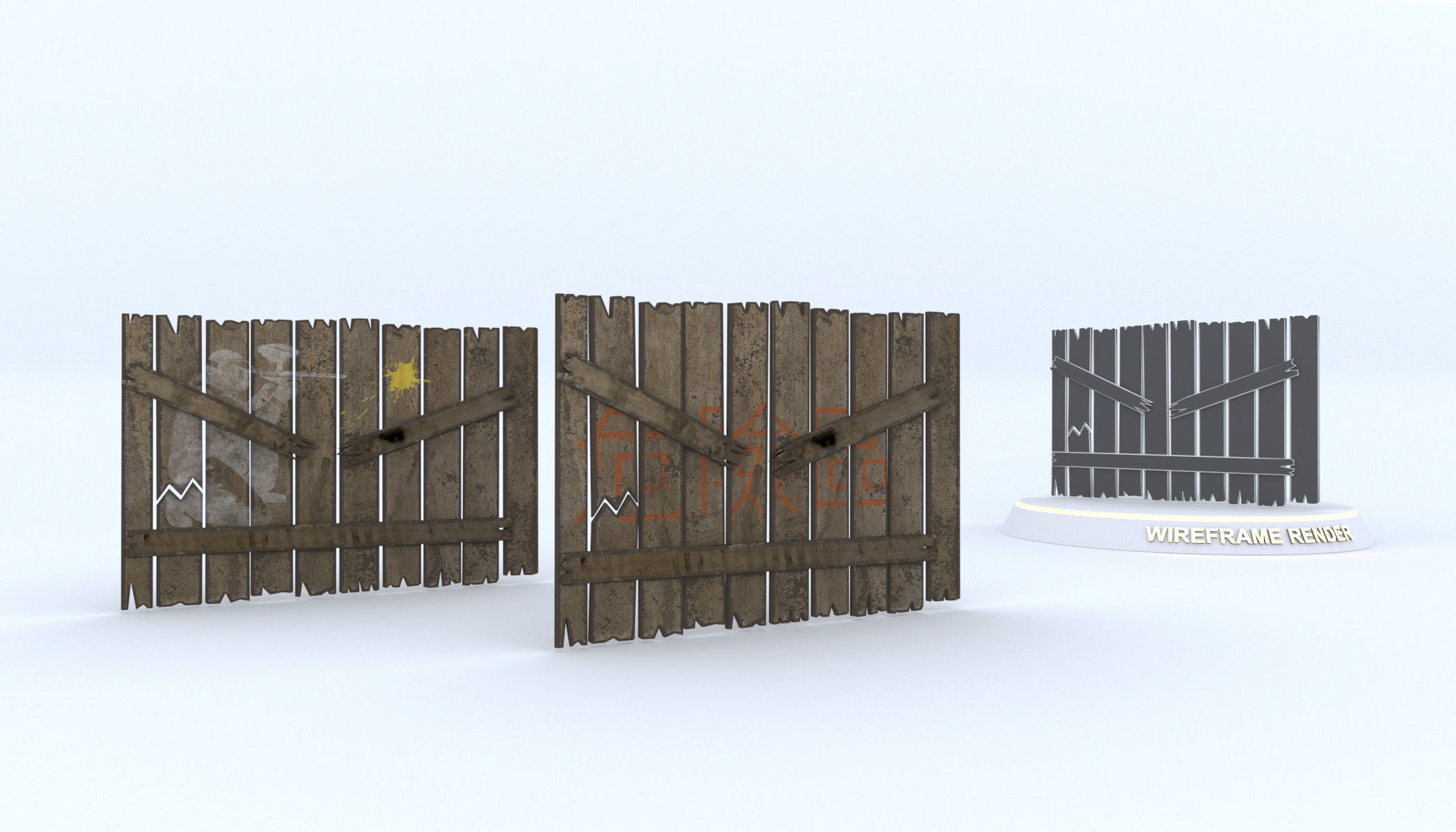 Paintball Game Arena Design Unity 3D Low-poly 3D model_36