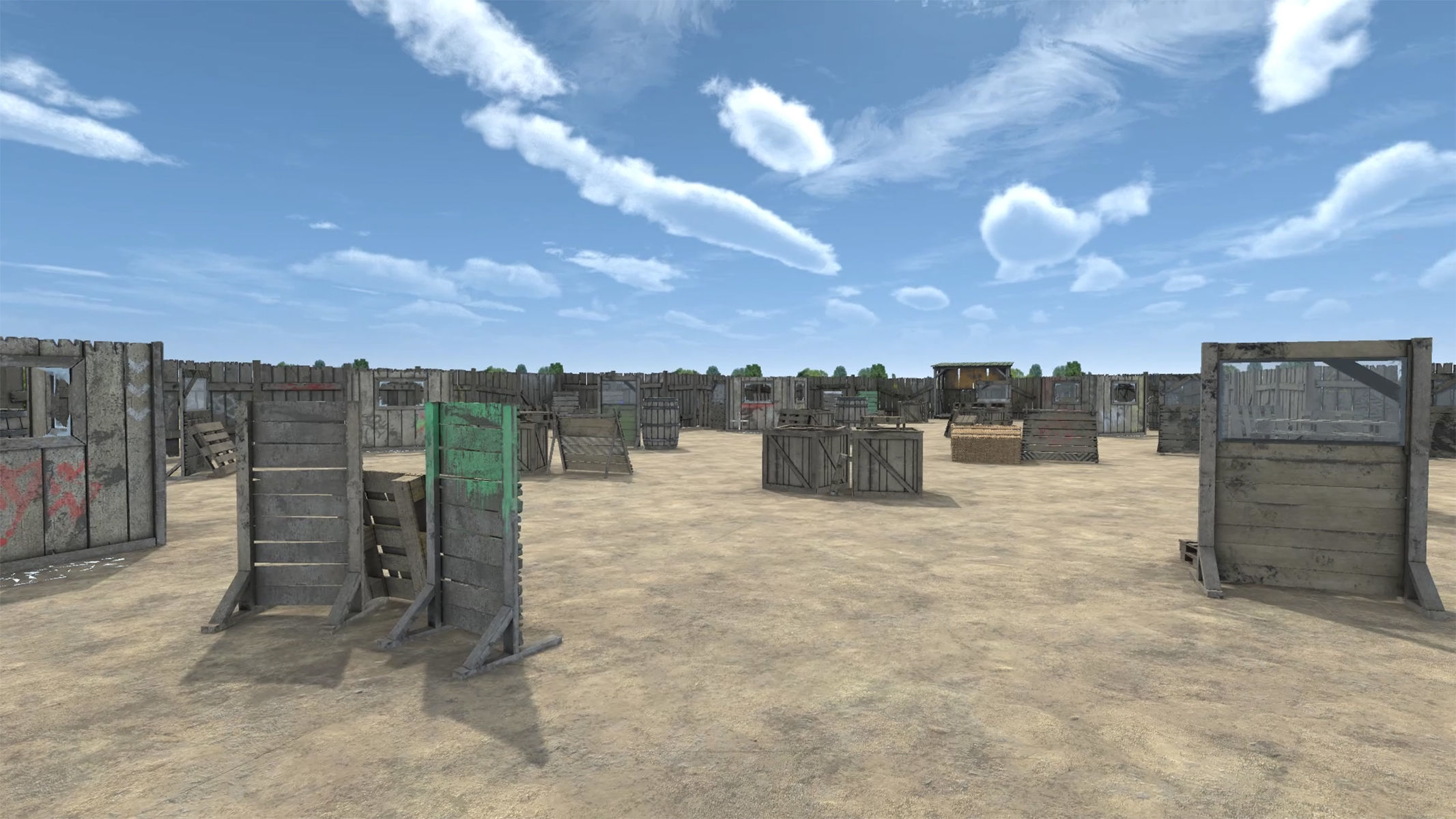 Paintball Game Arena Design Unity 3D Low-poly 3D model_5