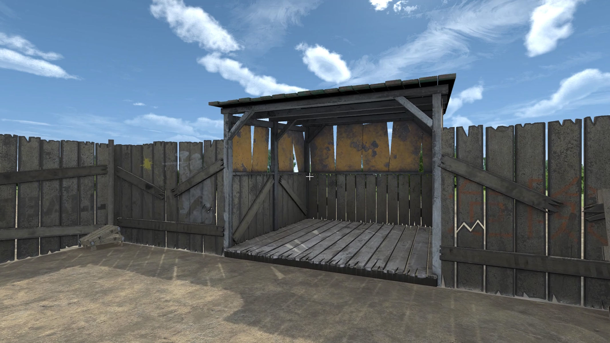Paintball Game Arena Design Unity 3D Low-poly 3D model_11