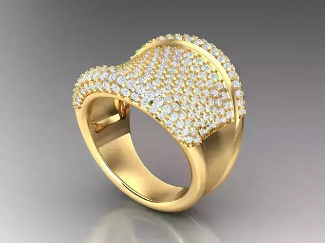 Natural Diamond Milgrain Halo Solitaire Engagement Ring 1WR71