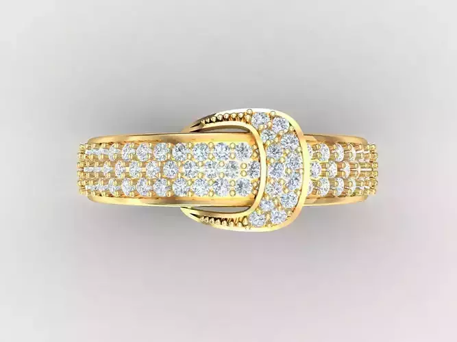 Natural Diamond Milgrain Halo Solitaire Engagement Ring 1WR64