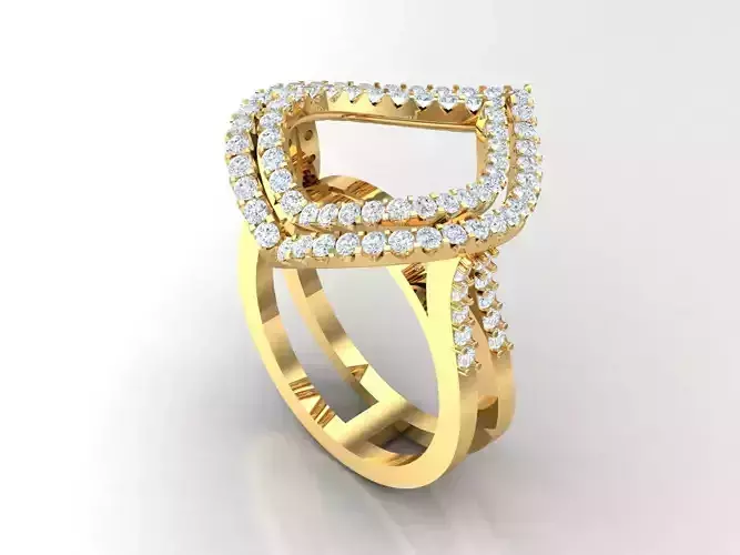 Natural Diamond Milgrain Halo Solitaire Engagement Ring 1WR62