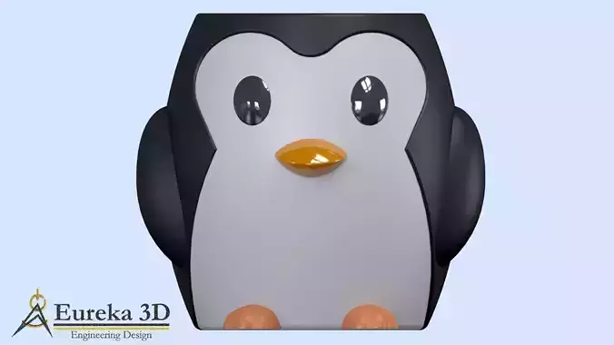 Pinguin flowerpot 3D print model