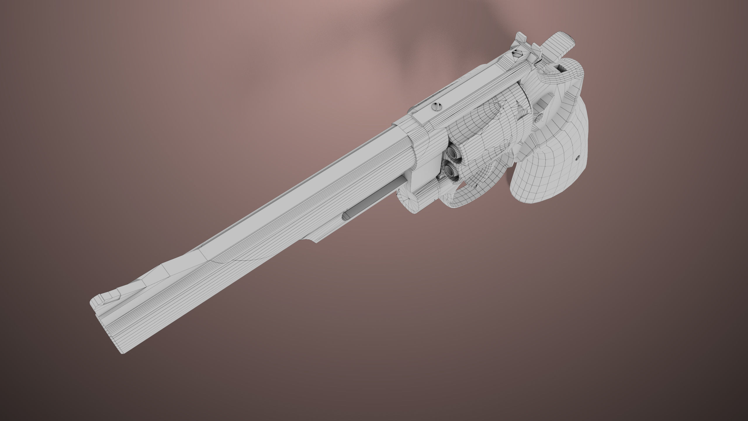 Revolver 01 Model M29 All PBR Unity UE Textures Low-poly 3D model_31