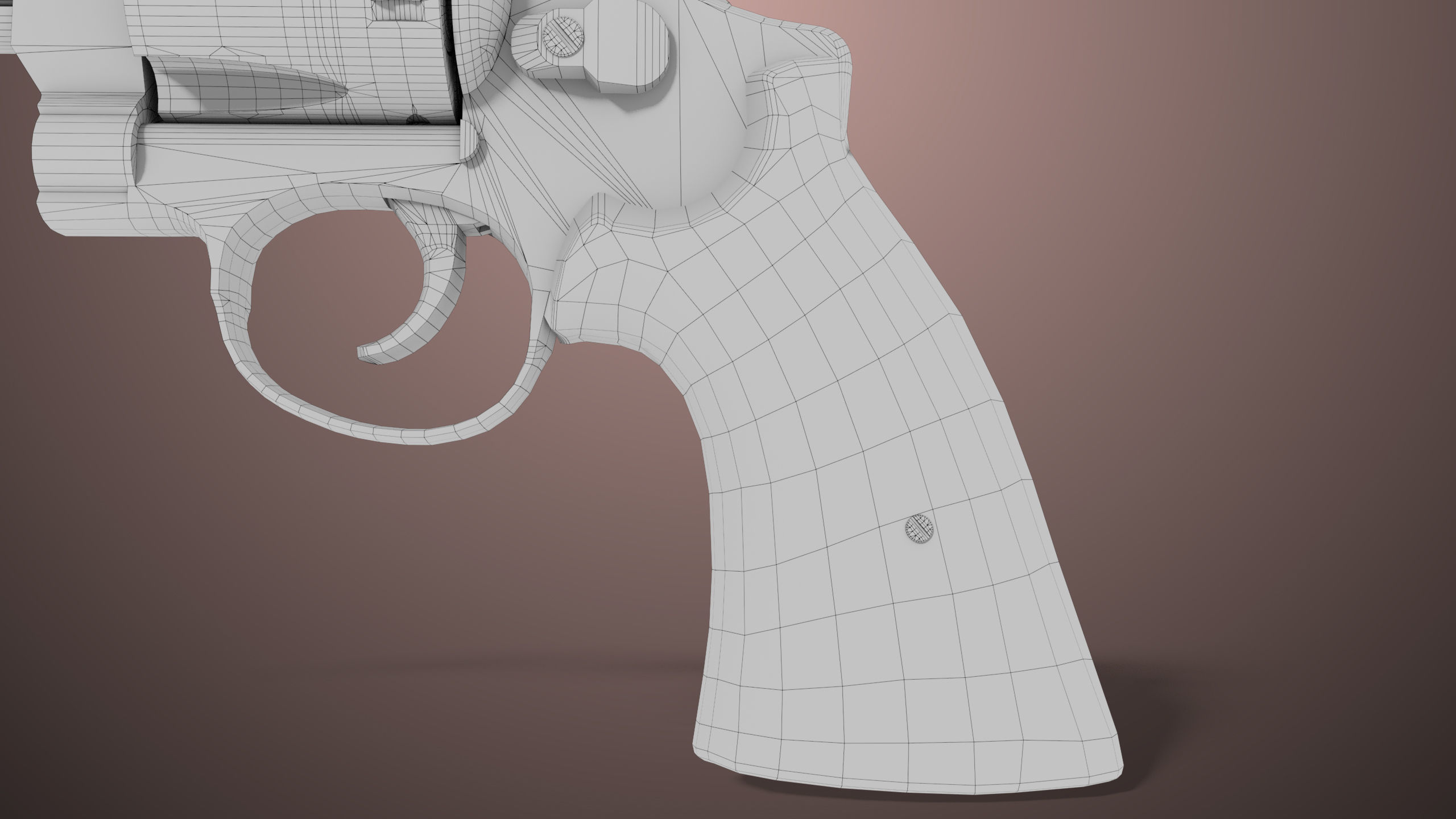 Revolver 01 Model M29 All PBR Unity UE Textures Low-poly 3D model_28