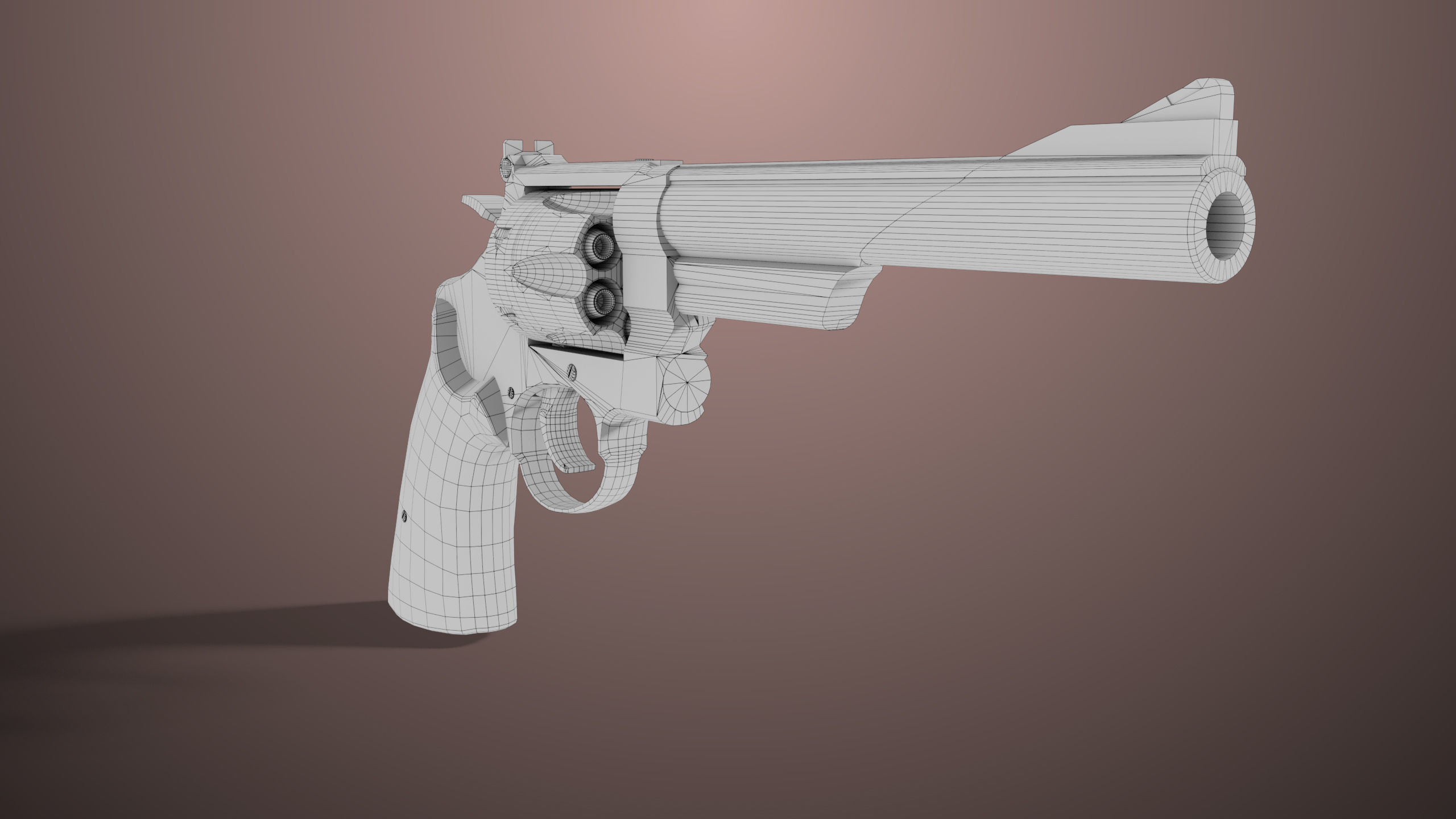 Revolver 01 Model M29 All PBR Unity UE Textures Low-poly 3D model_23
