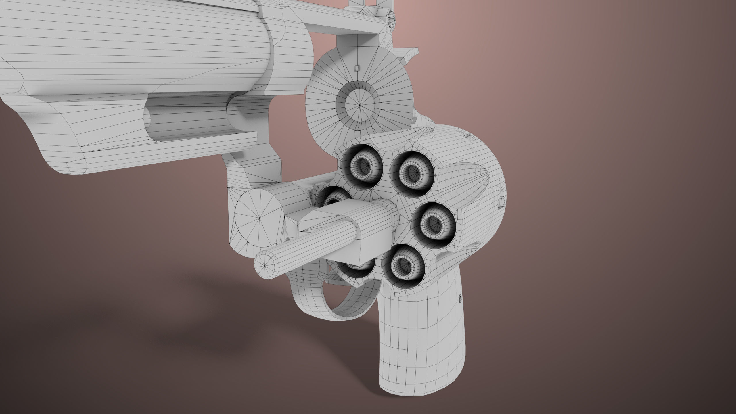 Revolver 01 Model M29 All PBR Unity UE Textures Low-poly 3D model_26