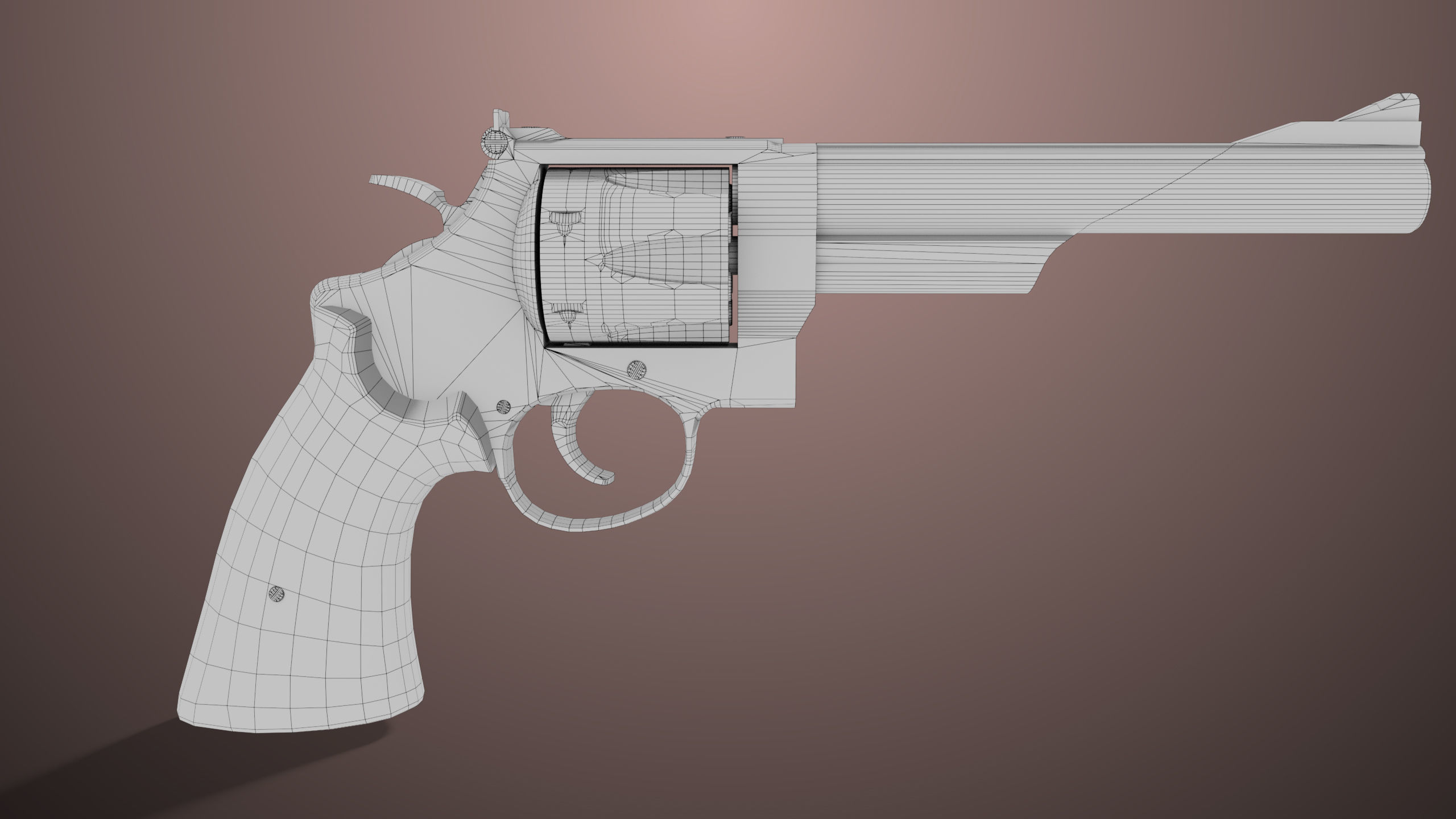 Revolver 01 Model M29 All PBR Unity UE Textures Low-poly 3D model_20