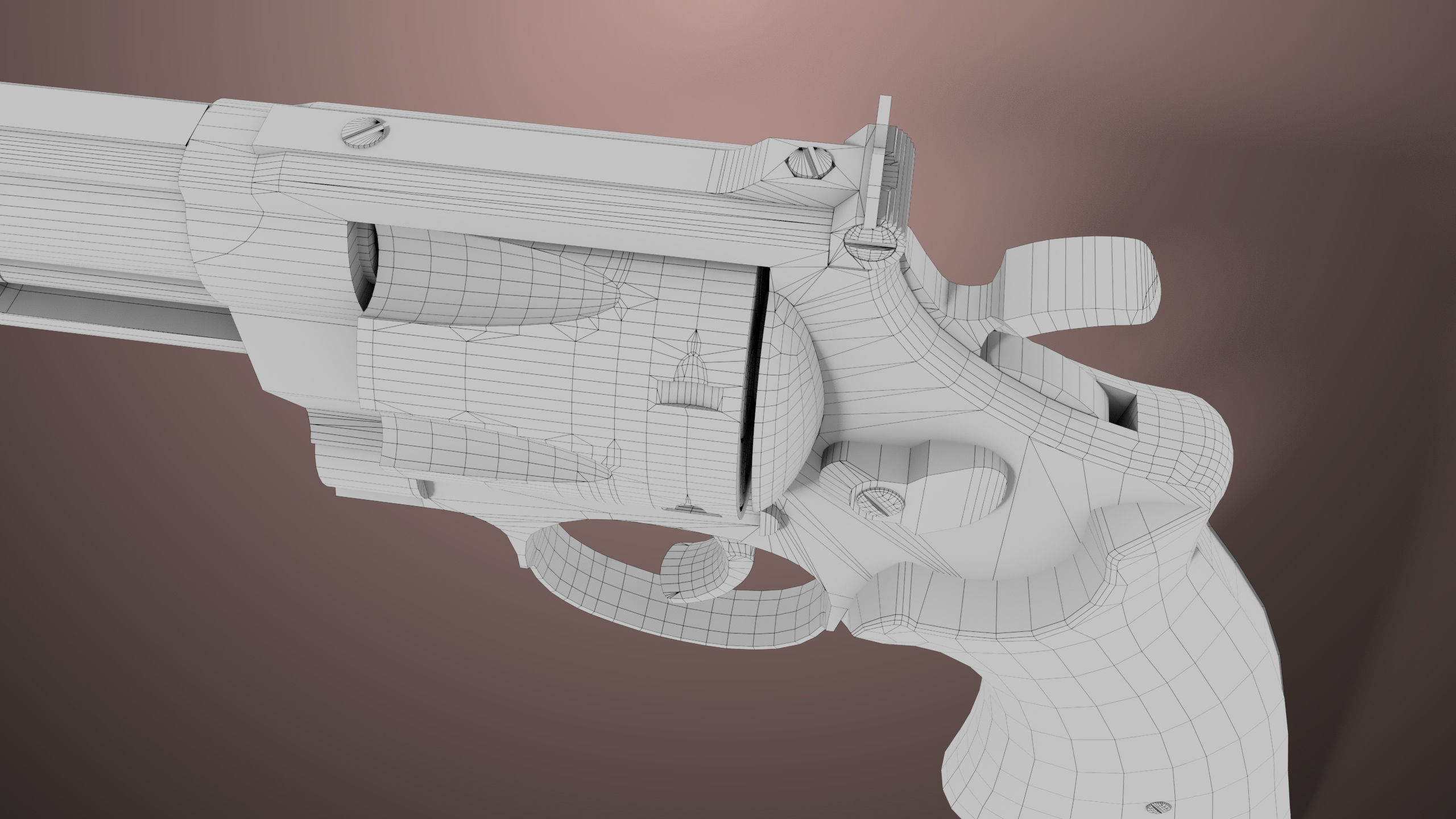 Revolver 01 Model M29 All PBR Unity UE Textures Low-poly 3D model_30
