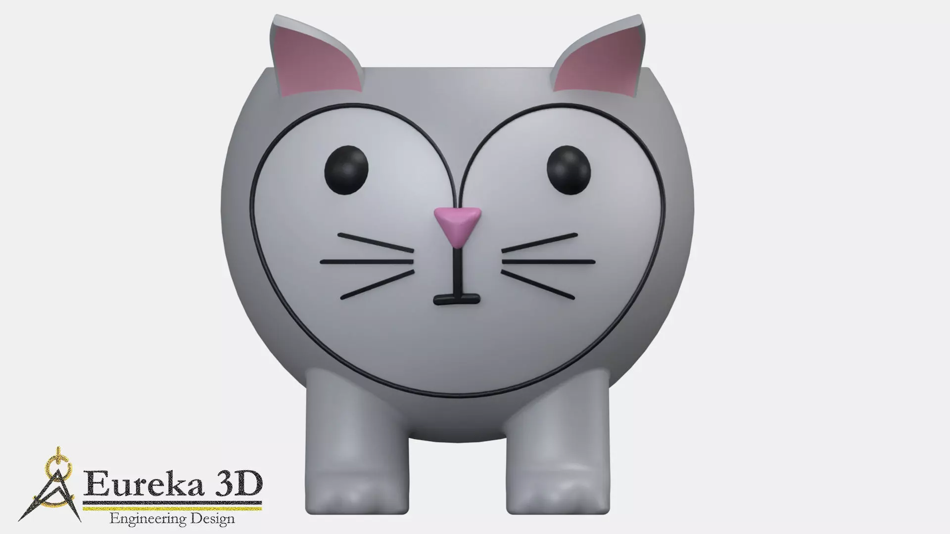 Cat flowerpot 2 3D print model_0