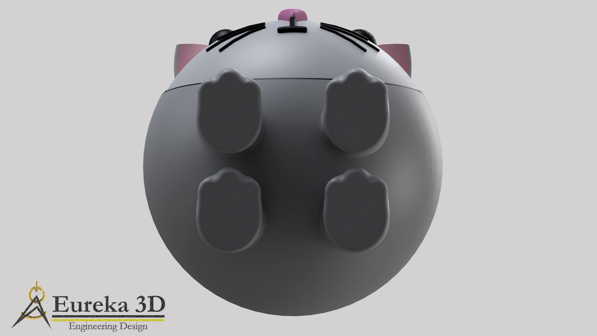 Cat flowerpot 2 3D print model_7