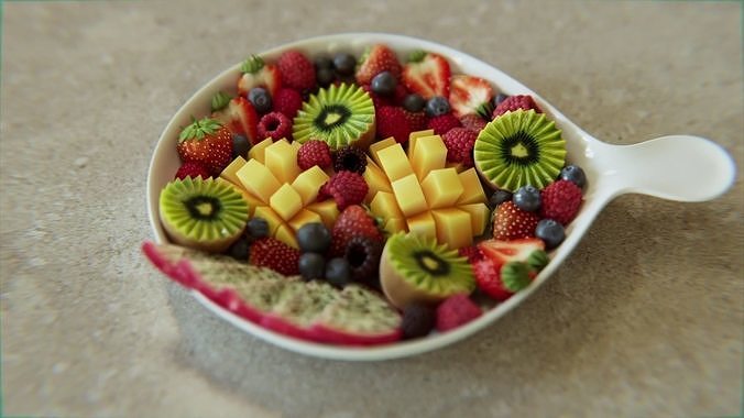 fruit dish01 3D model 3