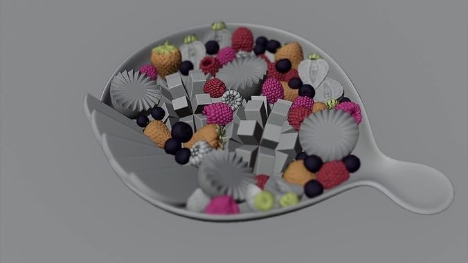 fruit dish01 3D model 5