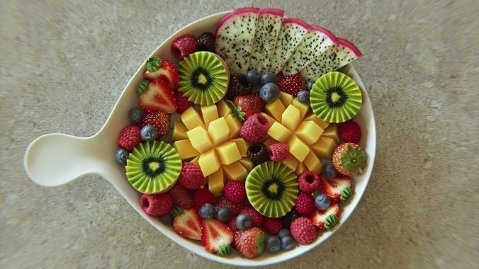 fruit dish01 3D model 2