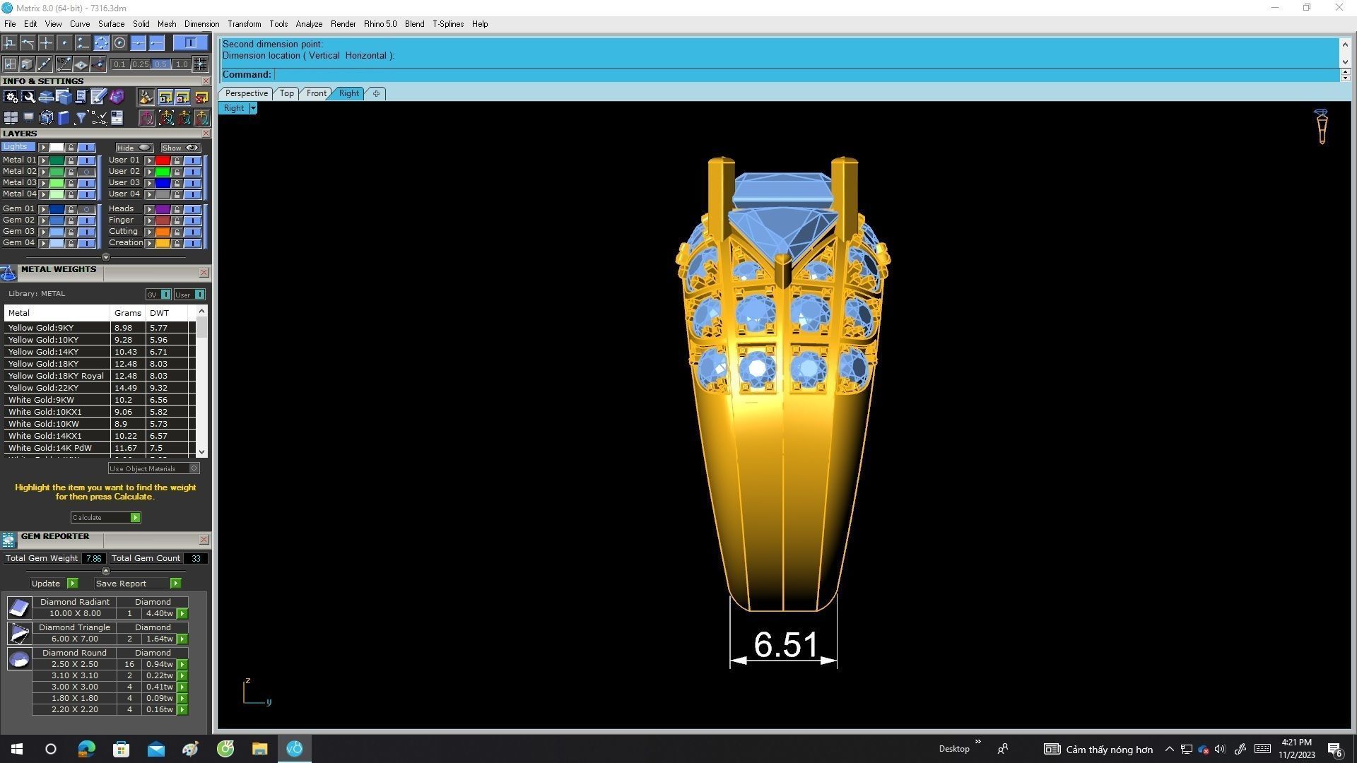 7316 korean style emeral diamond engagement ring 3D print model_7