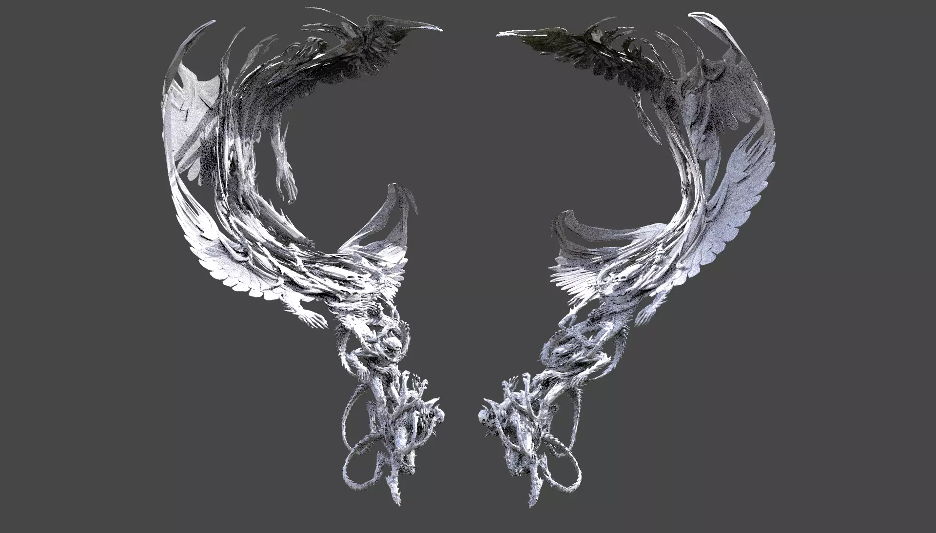 Silent Night Dark slender wings 3D model