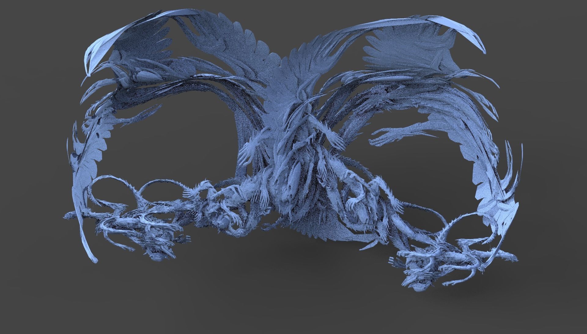 Dantes underearth swarm sculpture 2 3D model_1