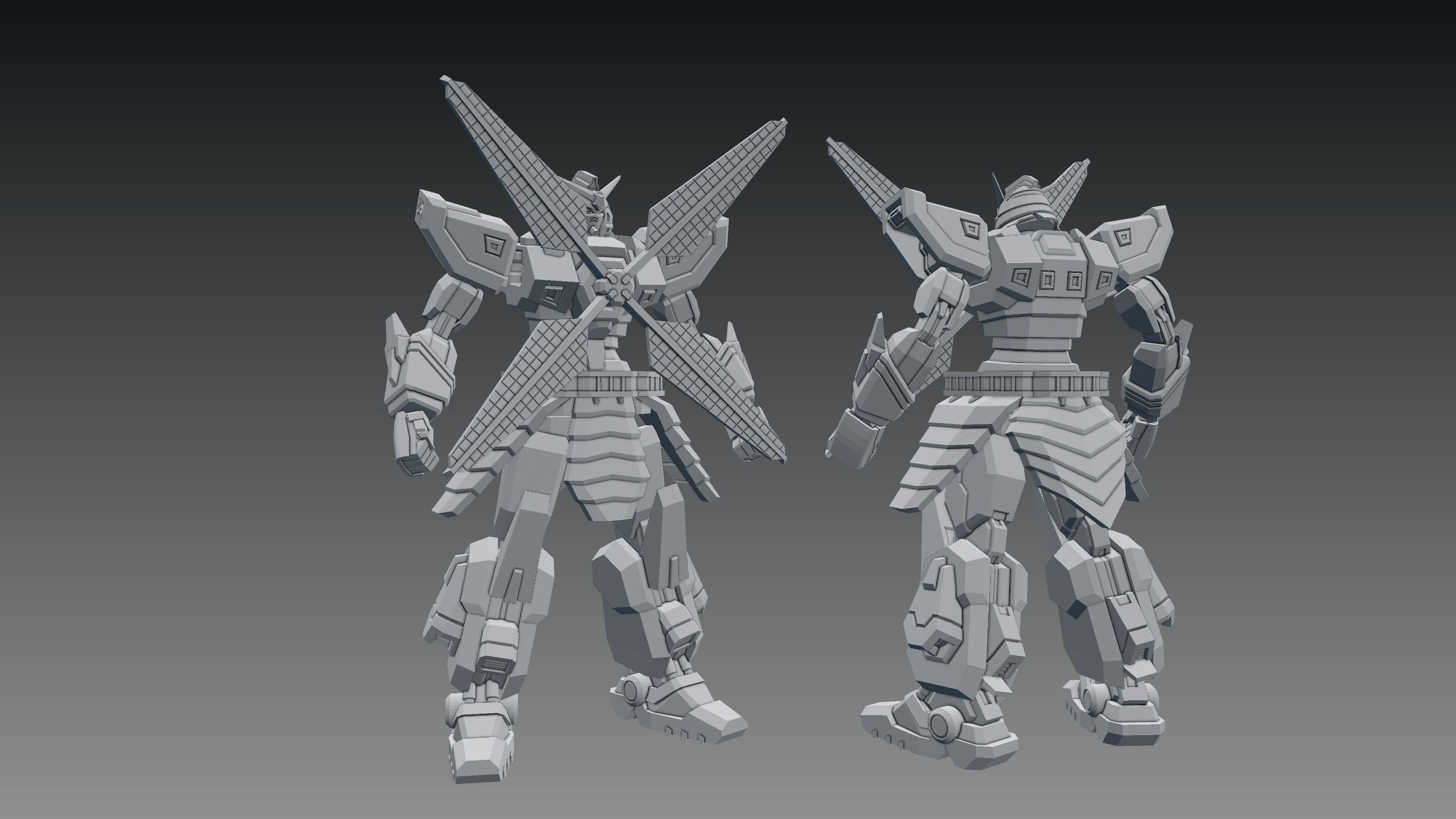 Nether Gundam Redesign 3D print model_2