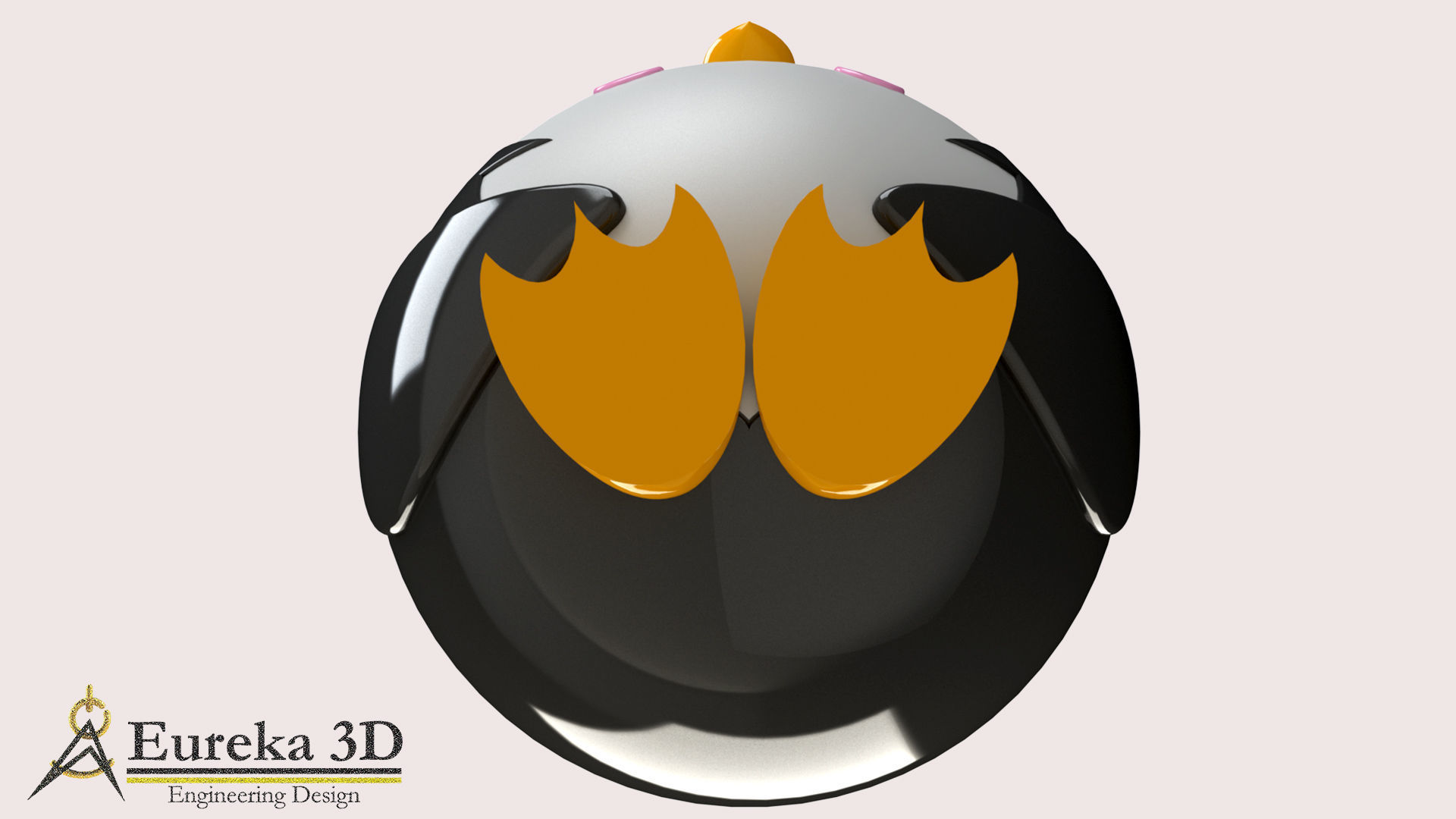 Puffin flowerpot  3D print model_8