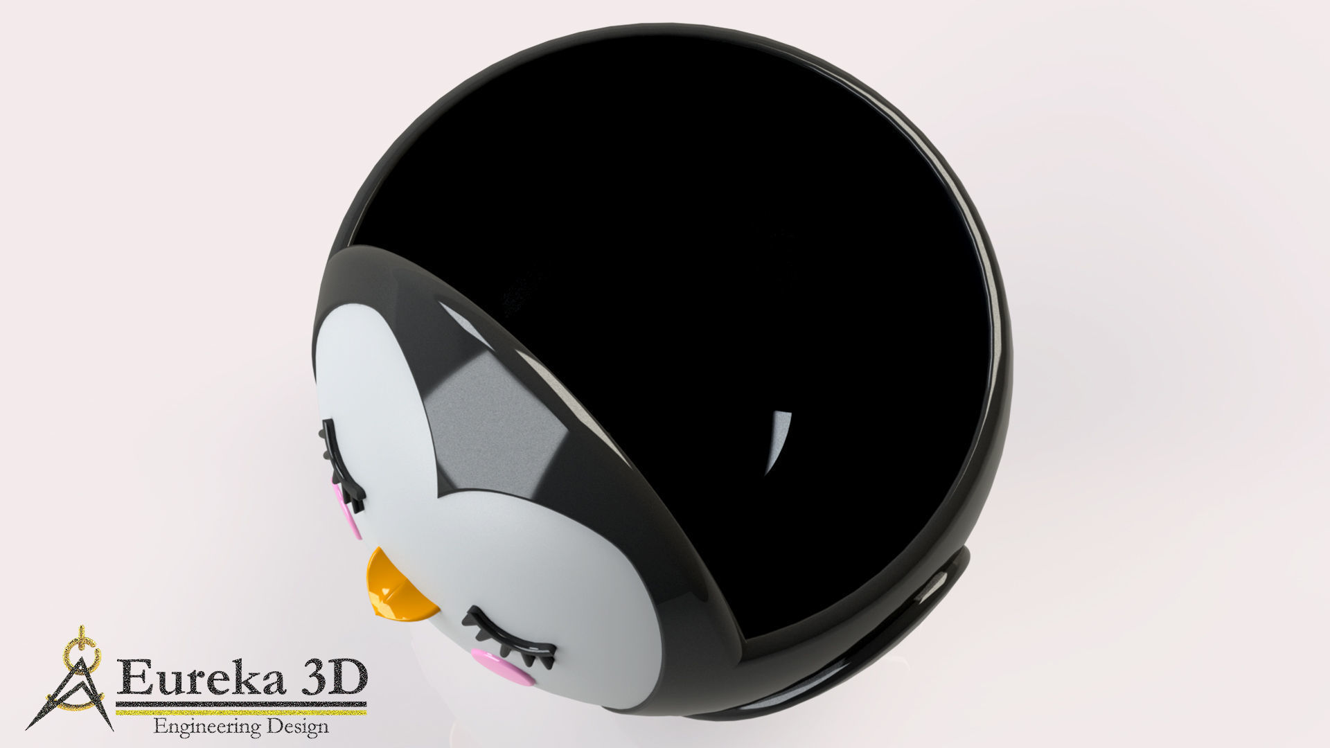 Puffin flowerpot  3D print model_4