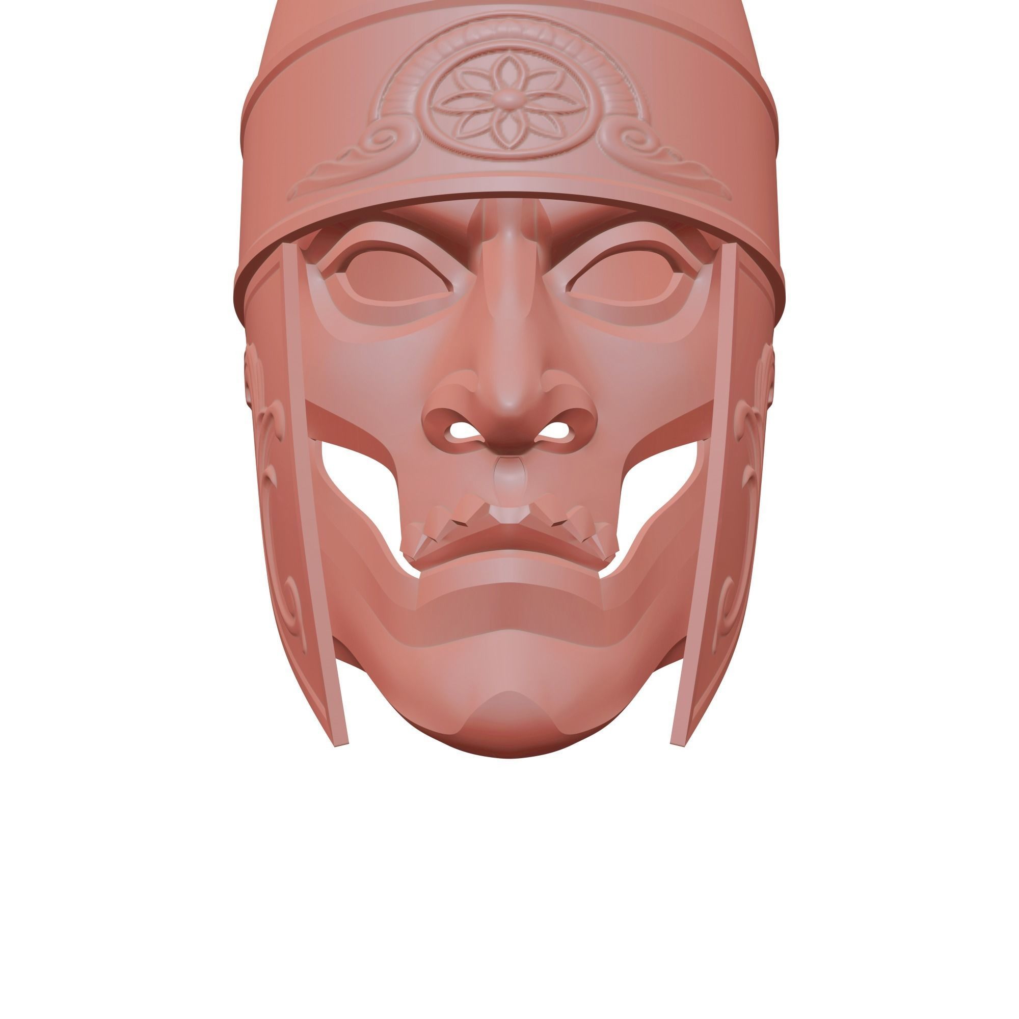 Persian Immortals - Mesopotamia style War Helmet with Face Mask 3D print model_14