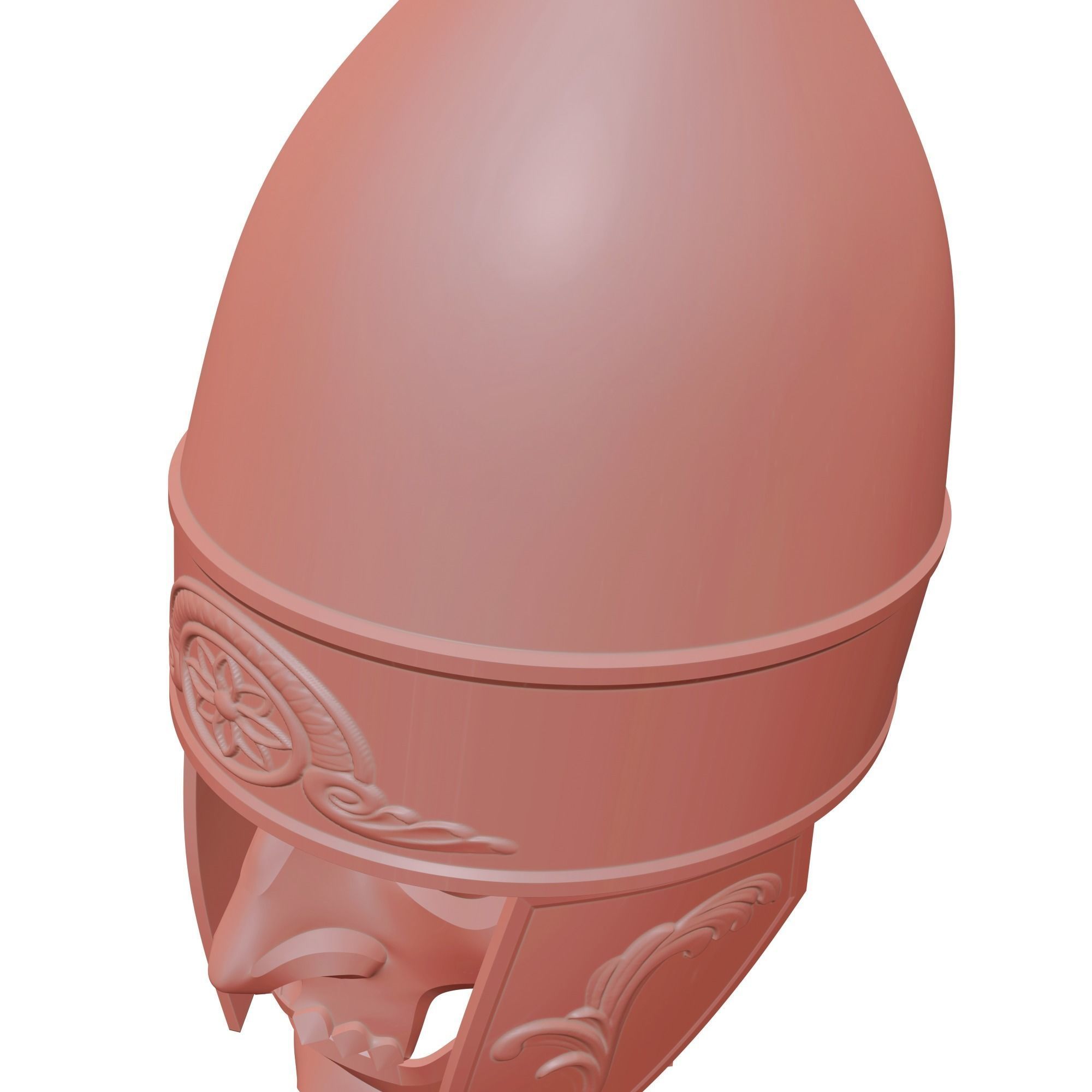 Persian Immortals - Mesopotamia style War Helmet with Face Mask 3D print model_13