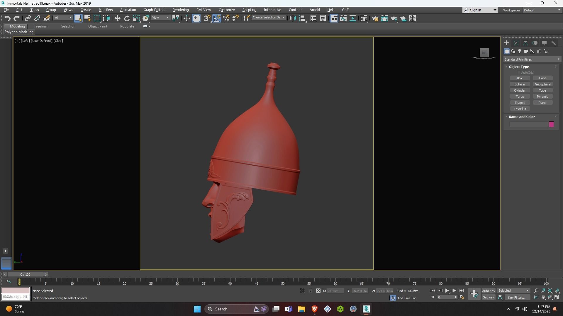 Persian Immortals - Mesopotamia style War Helmet with Face Mask 3D print model_23