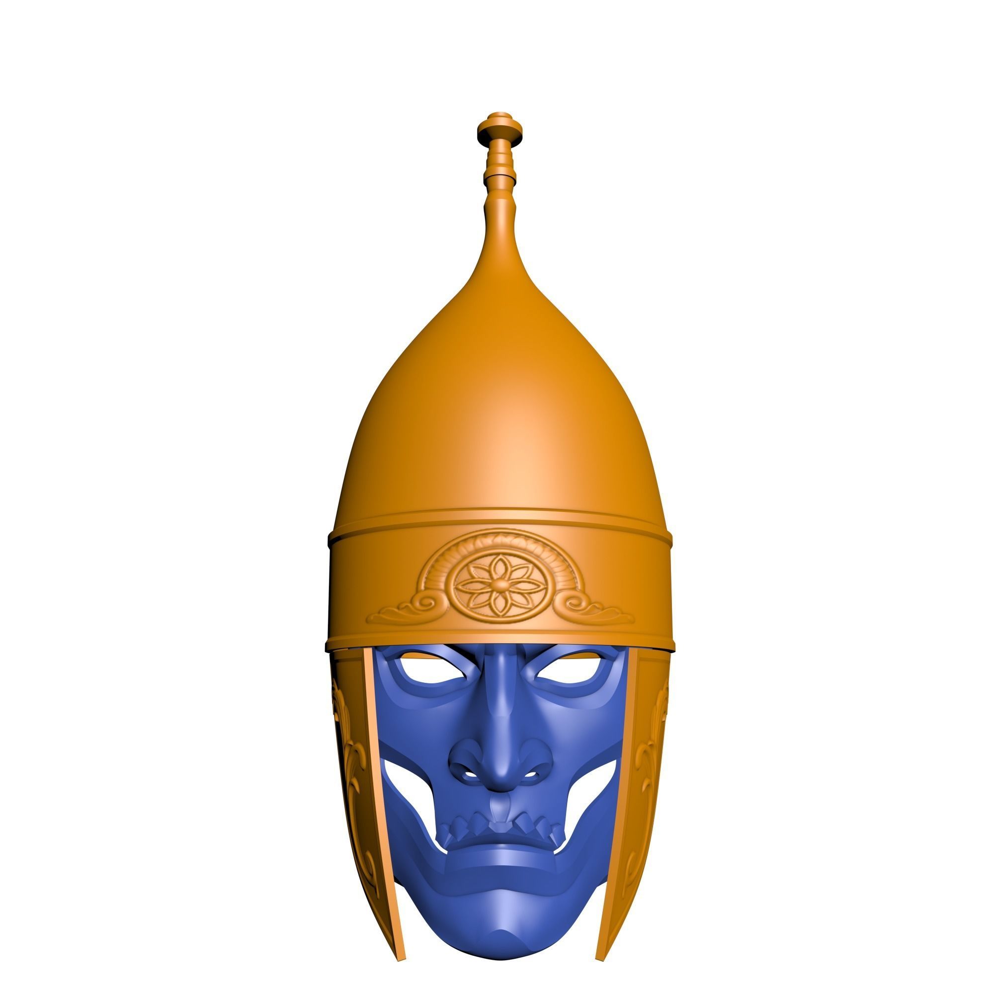 Persian Immortals - Mesopotamia style War Helmet with Face Mask 3D print model_18