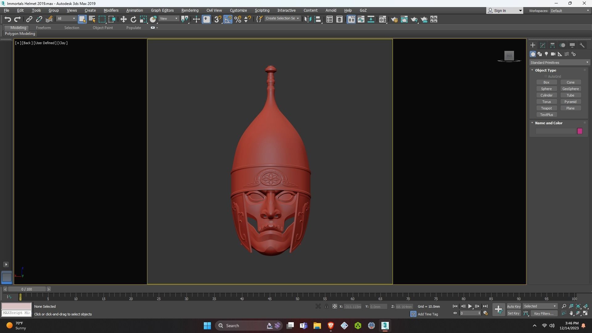 Persian Immortals - Mesopotamia style War Helmet with Face Mask 3D print model_21
