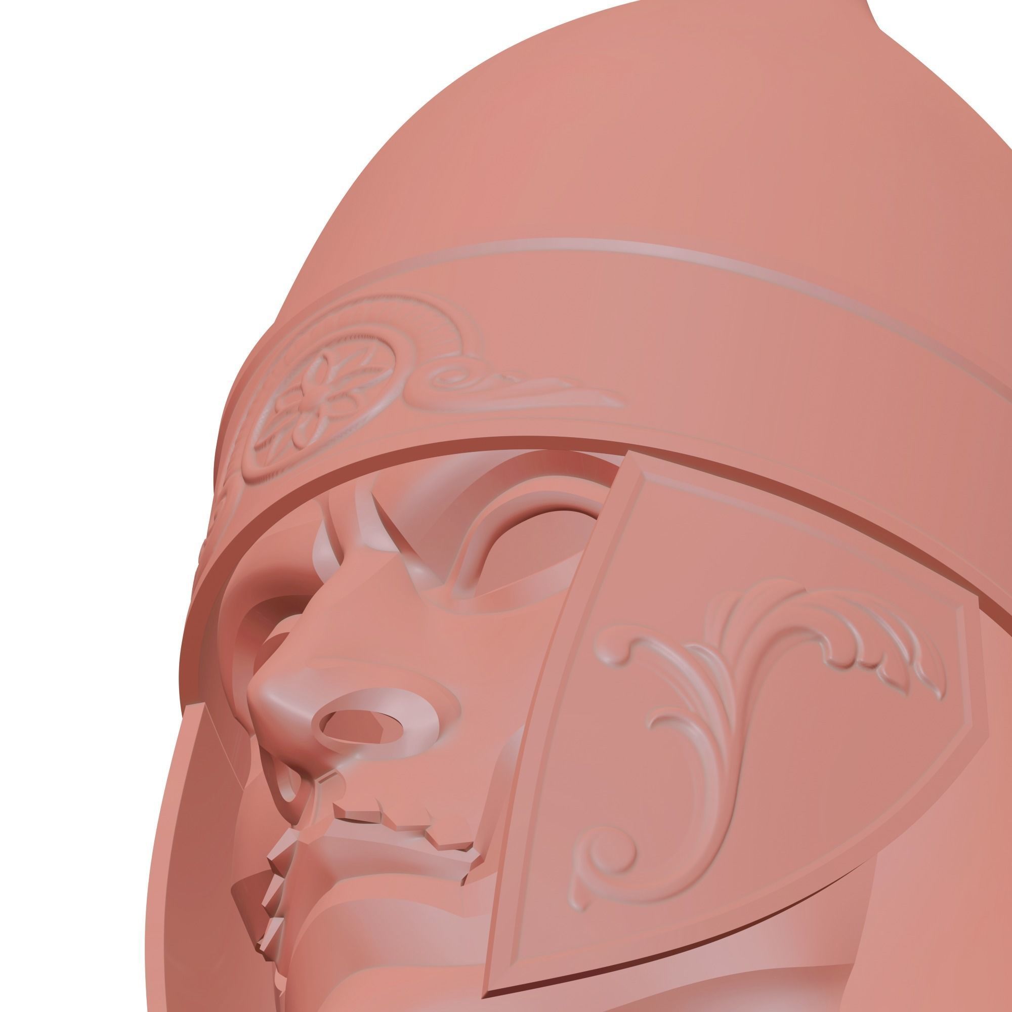 Persian Immortals - Mesopotamia style War Helmet with Face Mask 3D print model_11