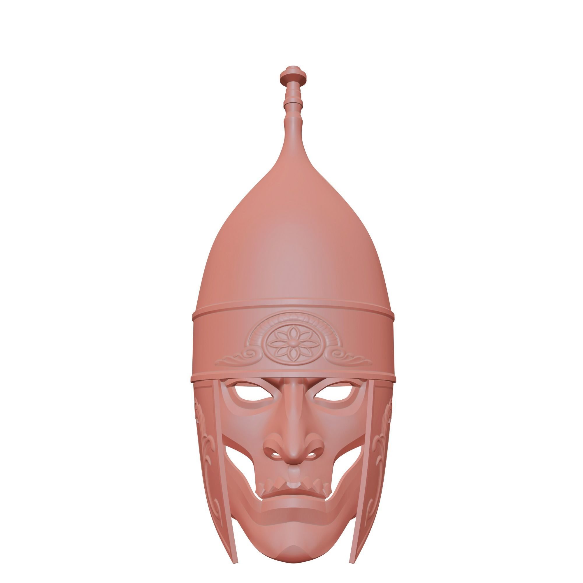 Persian Immortals - Mesopotamia style War Helmet with Face Mask 3D print model_16