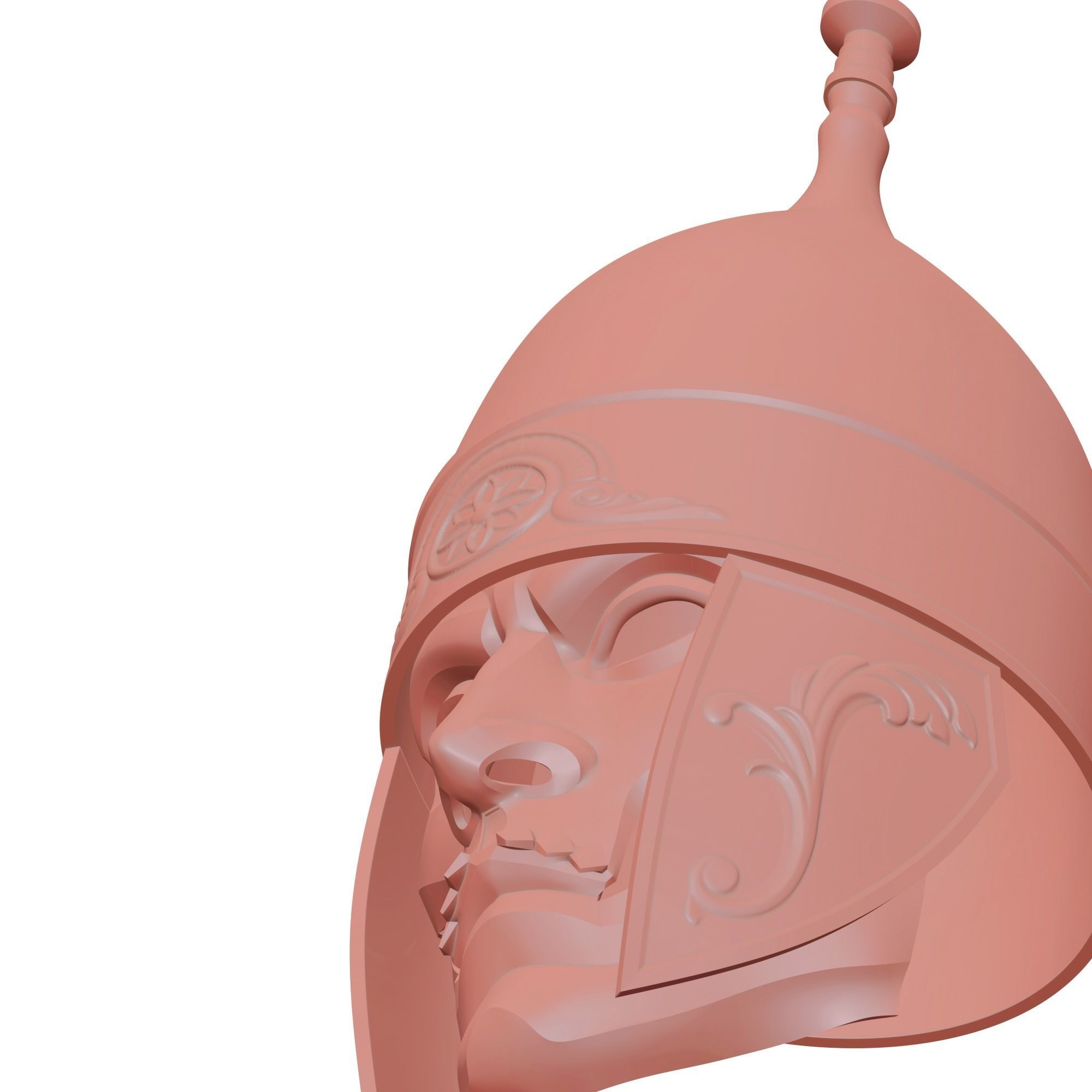Persian Immortals - Mesopotamia style War Helmet with Face Mask 3D print model_12