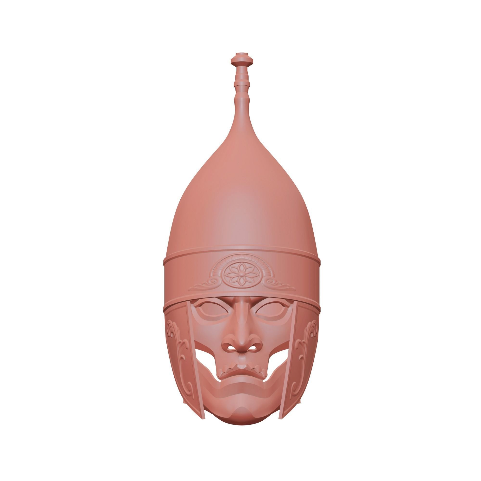 Persian Immortals - Mesopotamia style War Helmet with Face Mask 3D print model_15