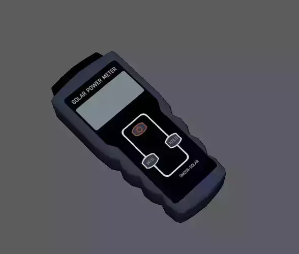 Solar power meter Low Poly