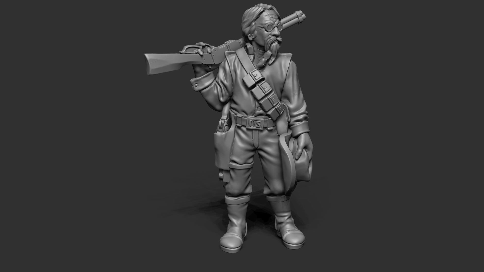 Lieutenant Thompson - Lawmen Marshal 3D print model_1