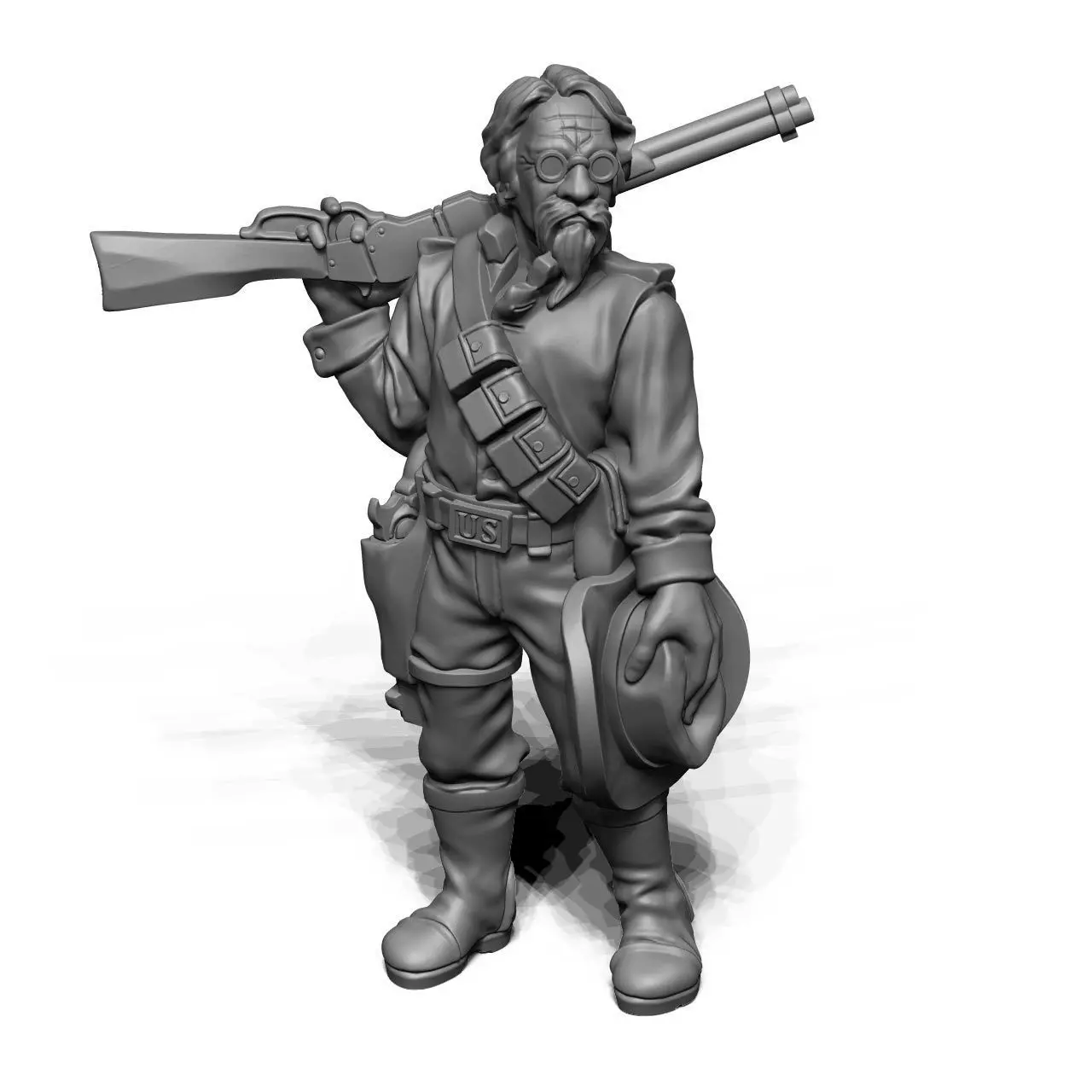Lieutenant Thompson - Lawmen Marshal 3D print model_0