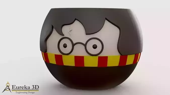 FLOWERPOT OF HARRY POTTER HERMIONE GRANGER AND RON WEASLEY