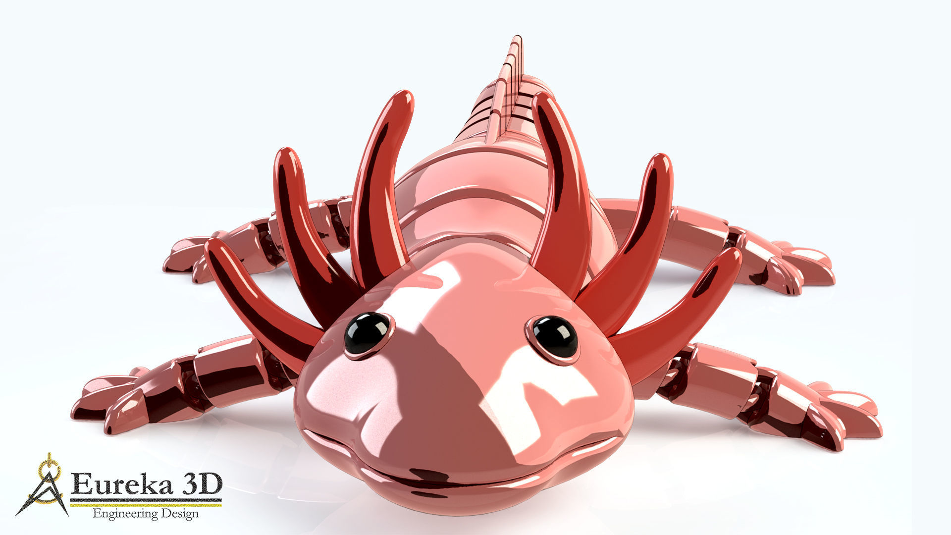 ARTICULATED AXOLOTE OR AXOLOTE 3D print model_3