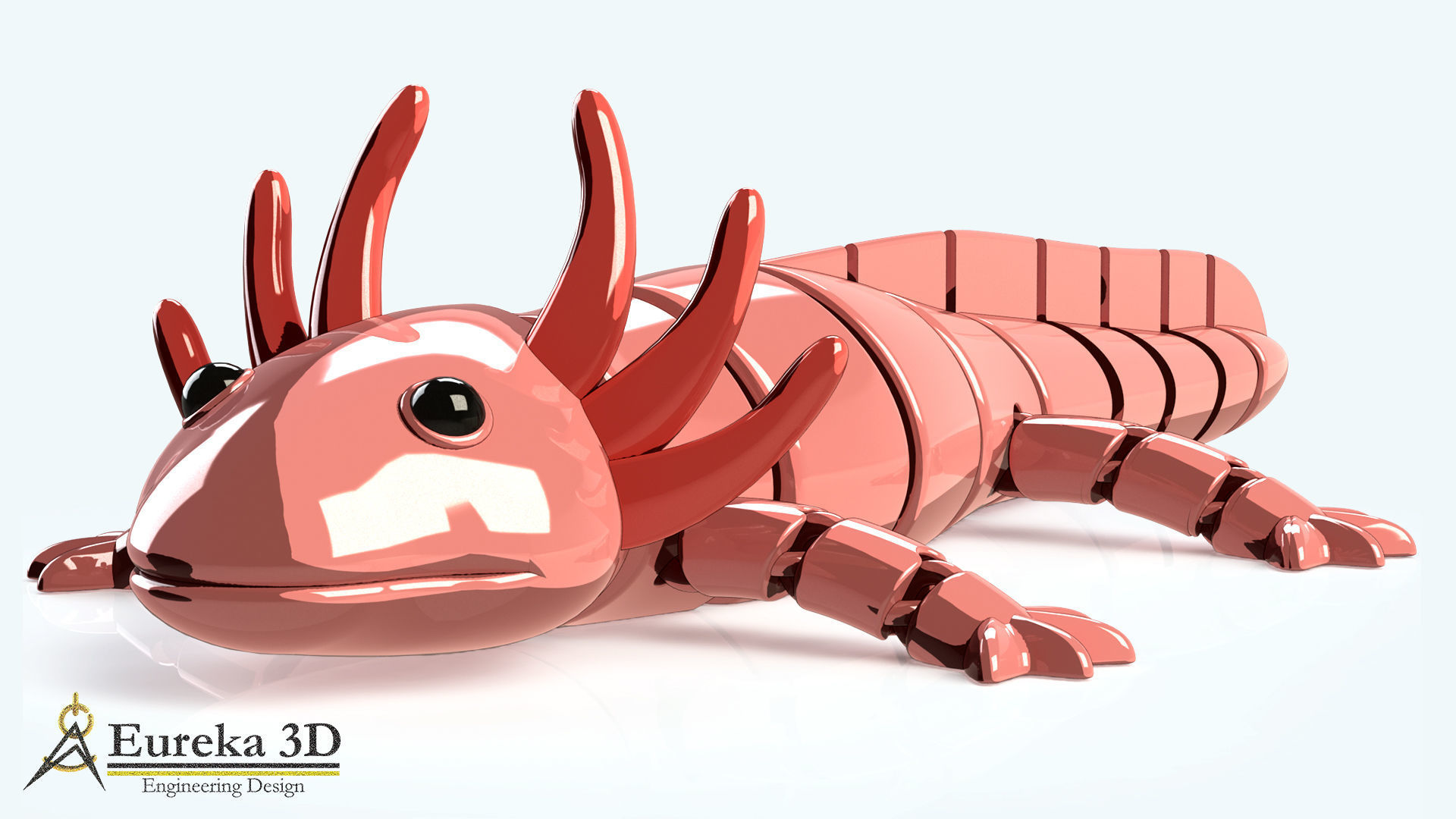 ARTICULATED AXOLOTE OR AXOLOTE 3D print model_2