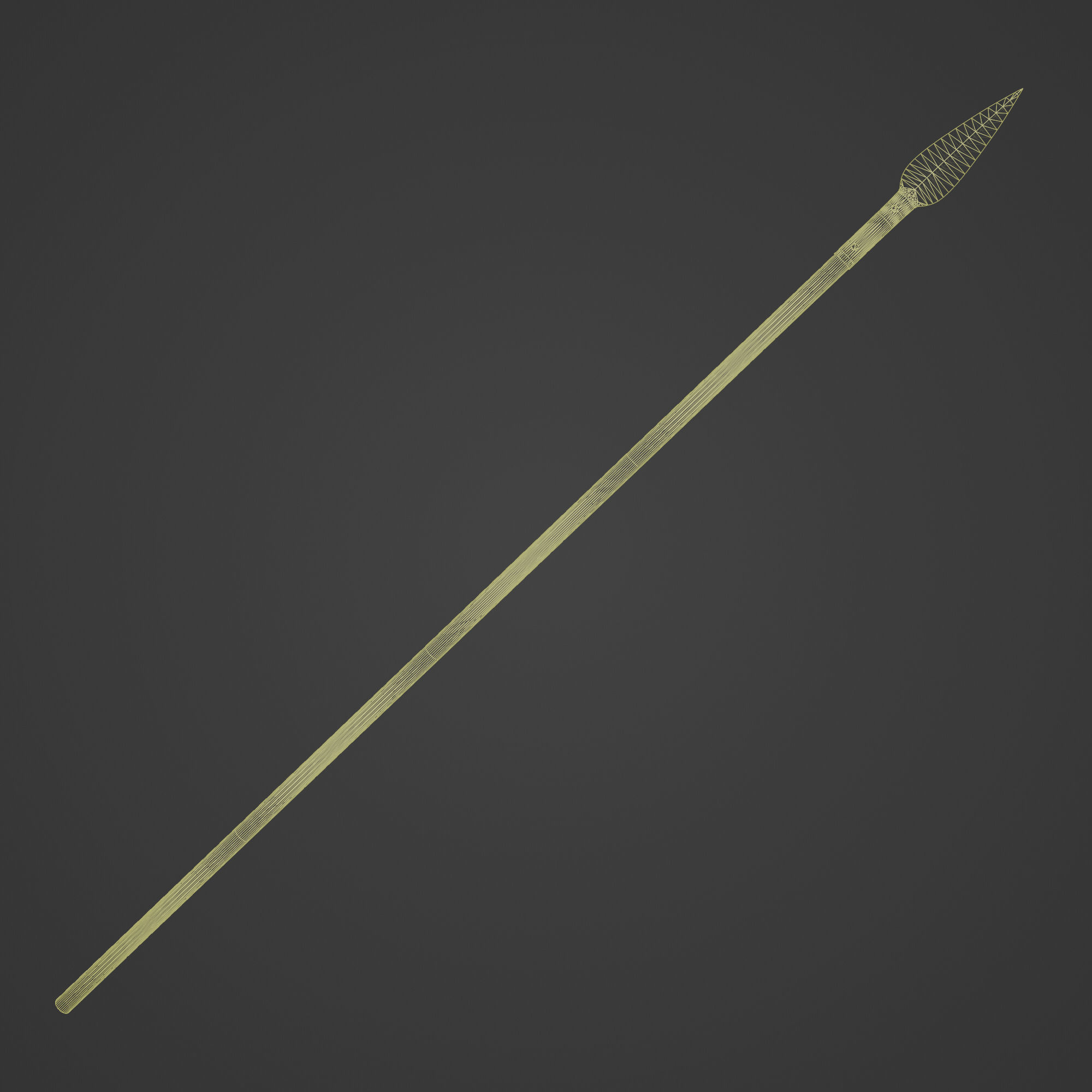 Spear Weapon Low-poly 3D model_1