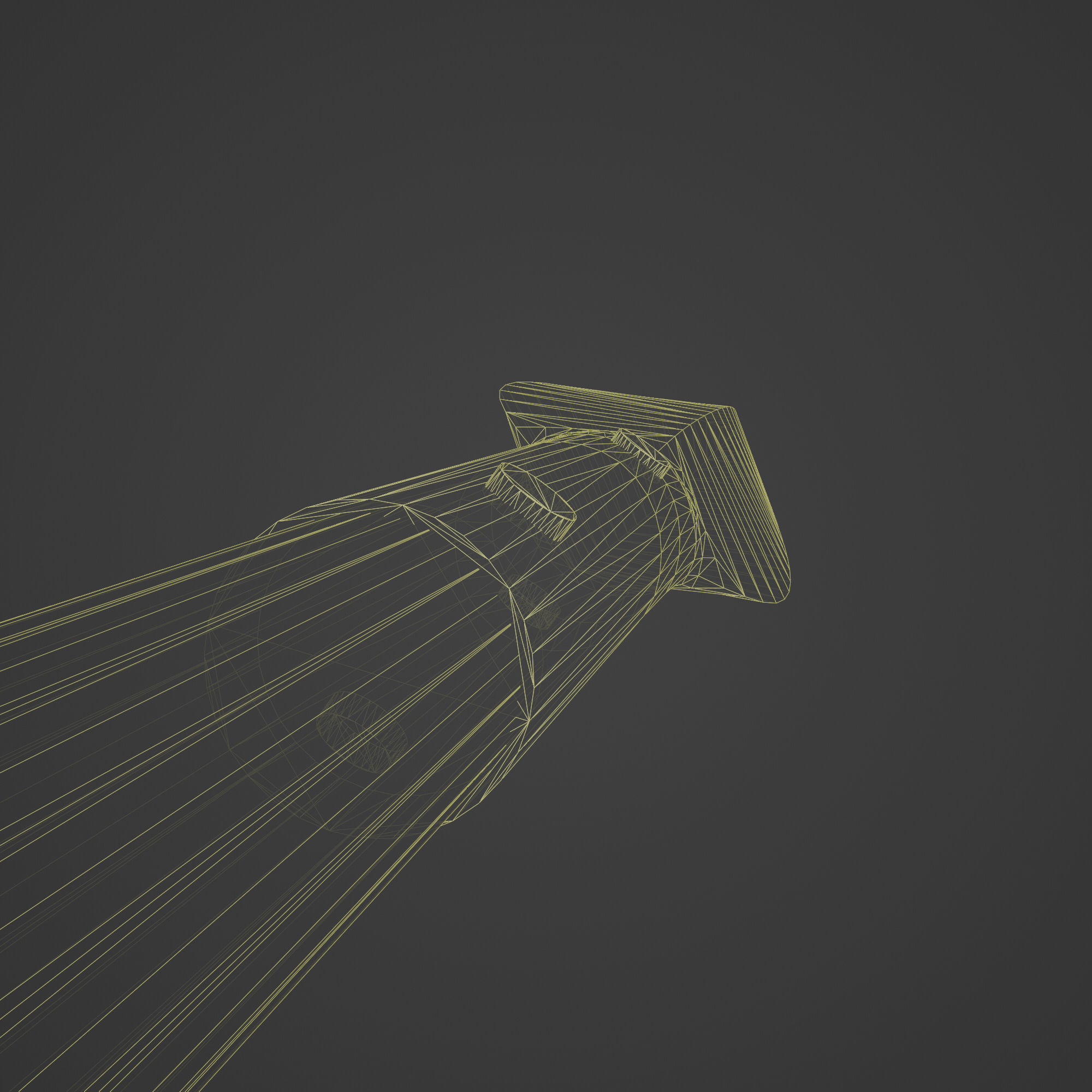 Spear Weapon Low-poly 3D model_11