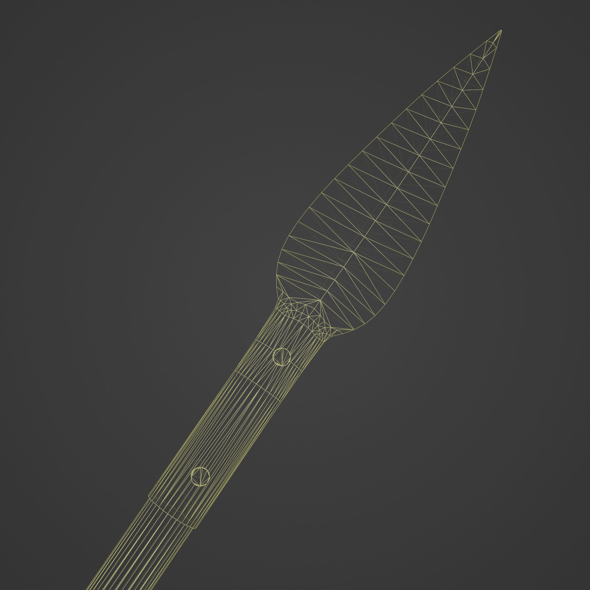 Spear Weapon Low-poly 3D model_14