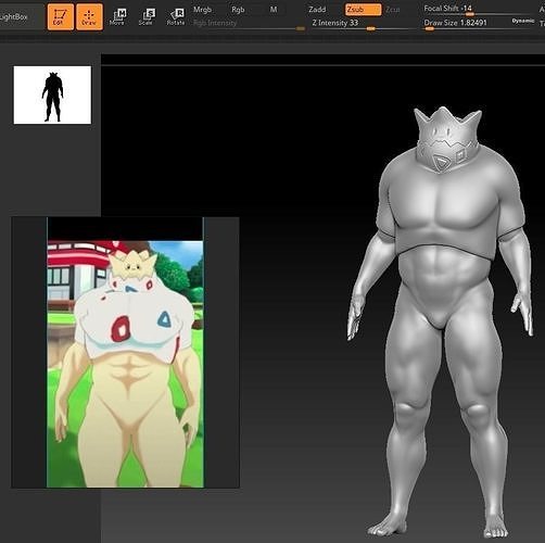 Buffed Togepi 3D print model