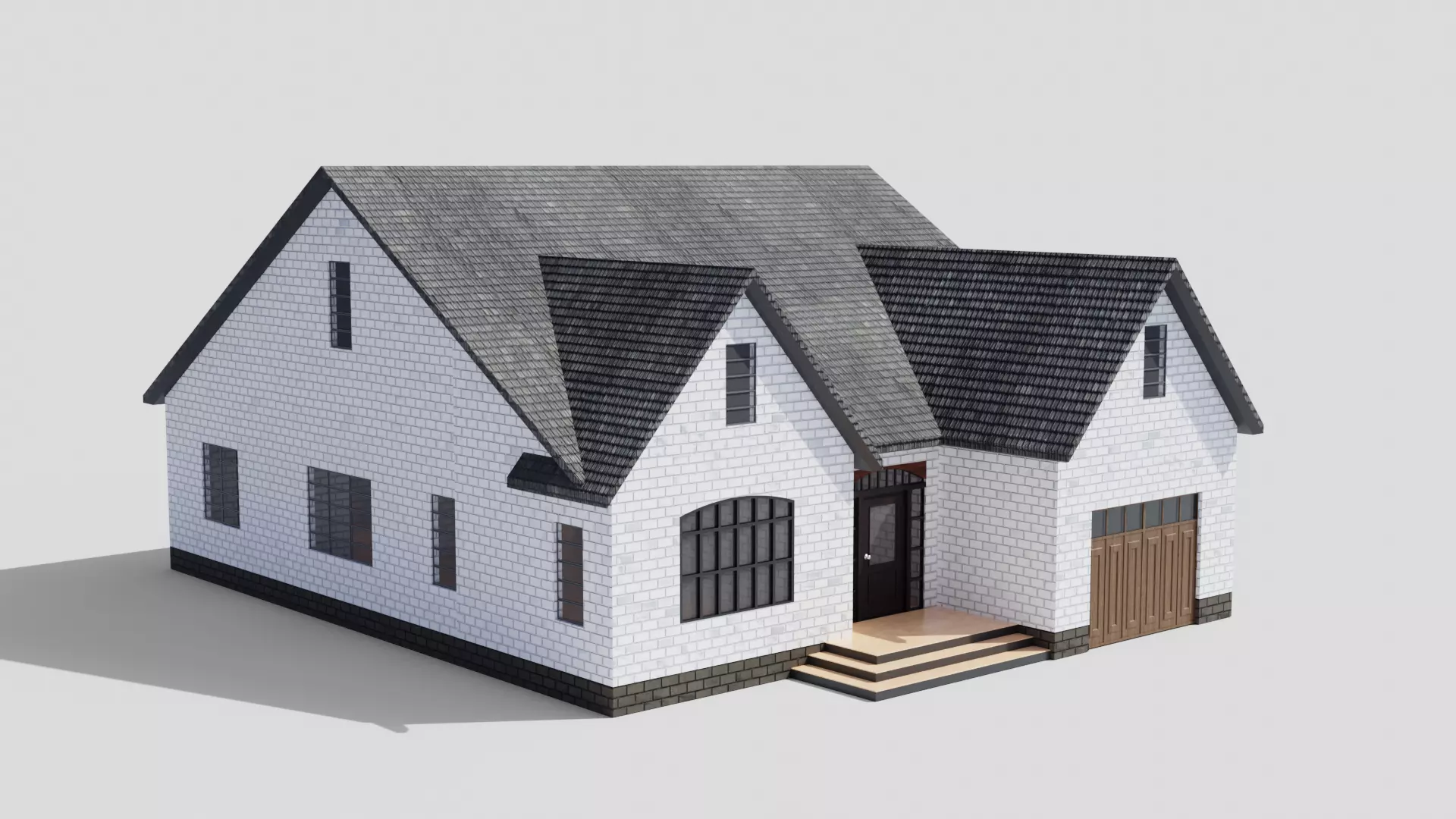 European House 04 Low-poly 3D model_0