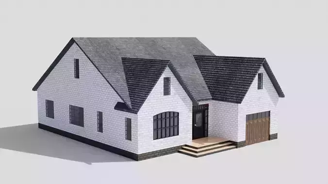 European House 04 Low-poly 3D model