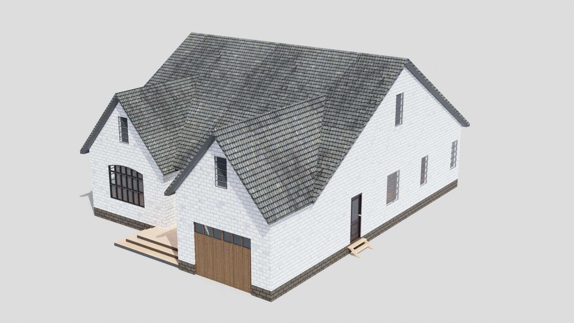 European House 04 Low-poly 3D model_4