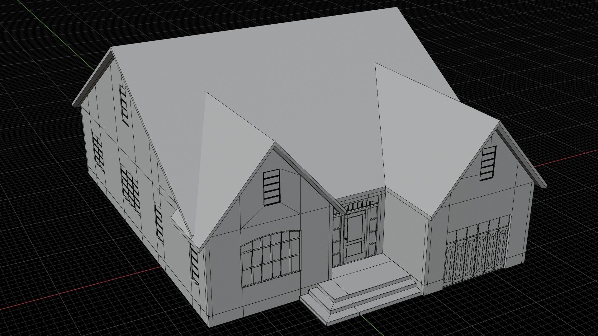 European House 04 Low-poly 3D model_8