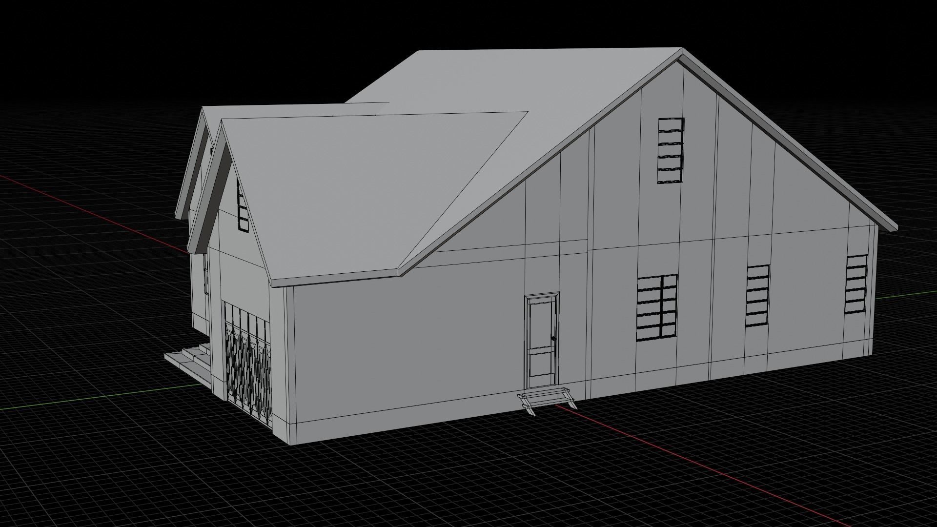 European House 04 Low-poly 3D model_7