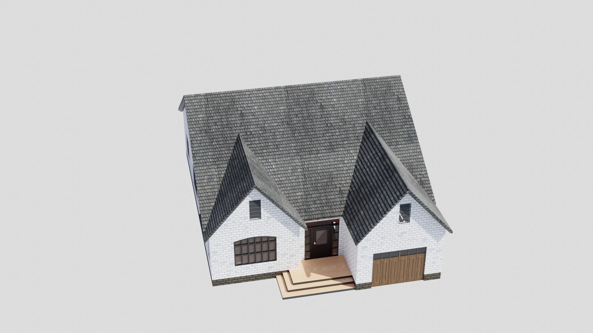 European House 04 Low-poly 3D model_3